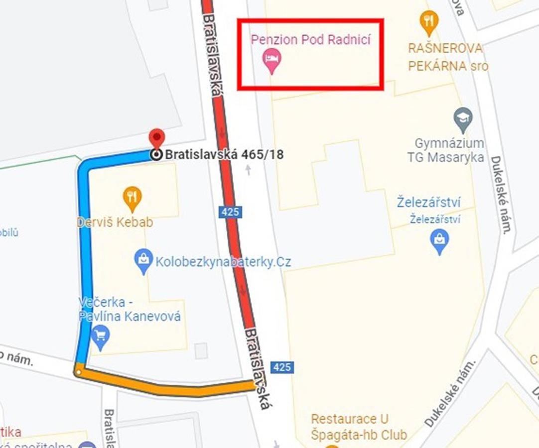 Penzion Pod Radnici Hustopeče Exterior foto
